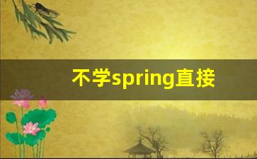 不学spring直接学springboot_直接学springmvc