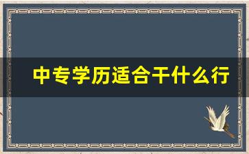 中专学历适合干什么行业