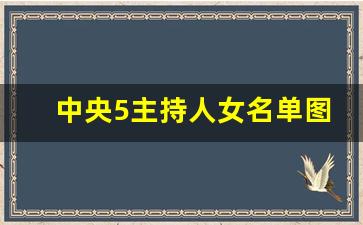 中央5主持人女名单图片_女主持人名单全部