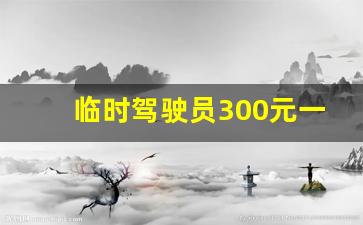 临时驾驶员300元一天_女老板招驾驶员c1