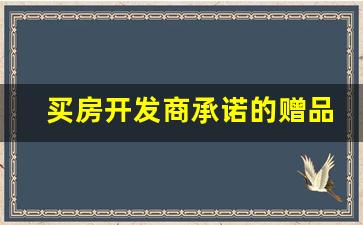 买房开发商承诺的赠品不给