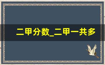 二甲分数_二甲一共多少名