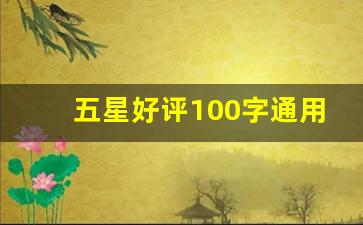 五星好评100字通用评语