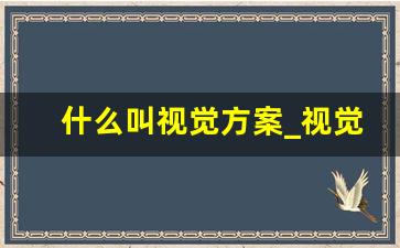 什么叫视觉方案_视觉效果分析怎么写