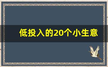 低投入的20个小生意_适合5万以内开店