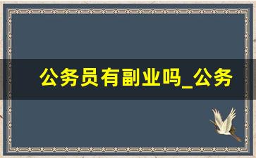 公务员有副业吗_公务员兼职的规定