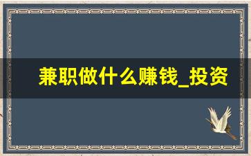 兼职做什么赚钱_投资20元一小时赚500