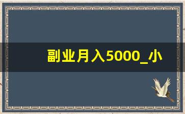 副业月入5000_小白轻松上手的副业