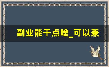 副业能干点啥_可以兼职的副业