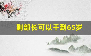 副部长可以干到65岁吗_副部长多少岁退休年龄