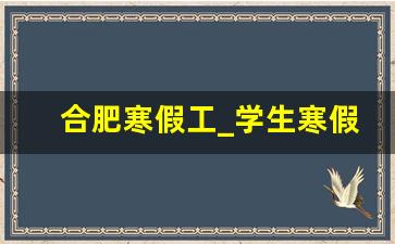 合肥寒假工_学生寒假工招聘网