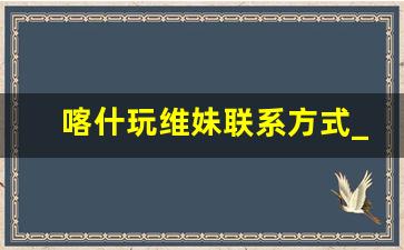 喀什玩维妹联系方式_喀什二站巷子在哪呀