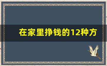 在家里挣钱的12种方法