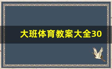 大班体育教案大全30篇