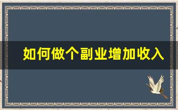 如何做个副业增加收入