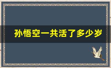 孙悟空一共活了多少岁_孙悟空有多少个徒弟