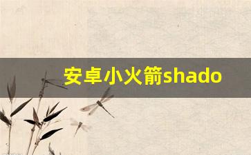 安卓小火箭shadow安装