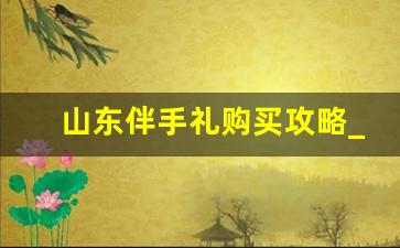 山东伴手礼购买攻略_500元左右的伴手礼