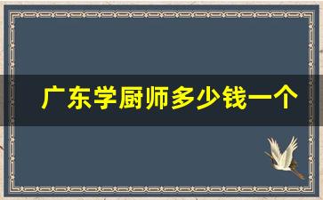 广东学厨师多少钱一个月_学厨师三年学费得多少