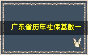 广东省历年社保基数一览表_广东省历年社会平均工资