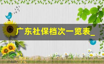 广东社保档次一览表_2023广州社保缴费档次明细