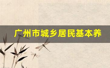 广州市城乡居民基本养老保险_城乡居民养老保险