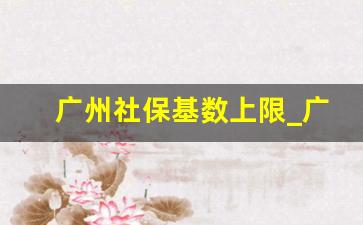 广州社保基数上限_广东省社保缴费基数及比例