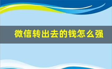 微信转出去的钱怎么强制退回_被诈骗转账的钱能否找回来