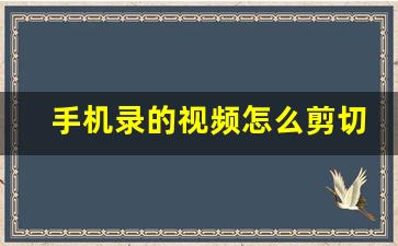 手机录的视频怎么剪切_视频剪辑制作