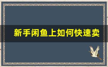 新手闲鱼上如何快速卖货