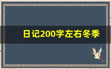 日记200字左右冬季_写一篇冬天的日记200字