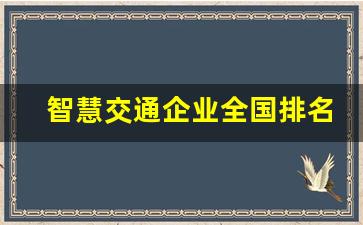 智慧交通企业全国排名_智慧交通去什么单位