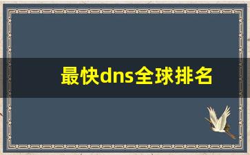 最快dns全球排名