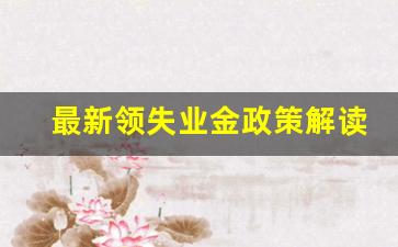 最新领失业金政策解读_领完了失业金再办4050