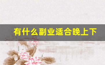 有什么副业适合晚上下班做_4个比较实际的副业兼职