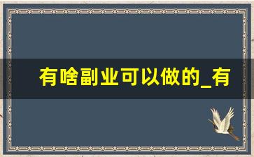 有啥副业可以做的_有没有什么适合副业的