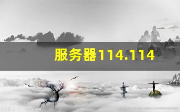 服务器114.114.114_国内最快的DNS