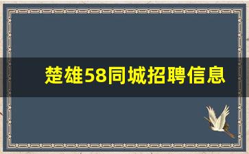 楚雄58同城招聘信息