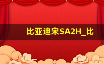 比亚迪宋SA2H_比亚迪仪表盘上面的H是什么