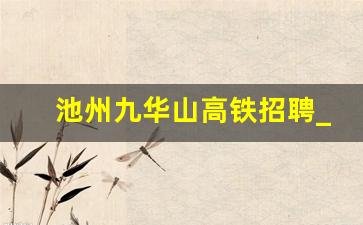 池州九华山高铁招聘_池州站离九华山有多远