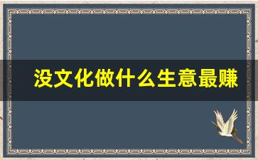 没文化做什么生意最赚钱