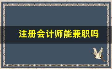 注册会计师能兼职吗