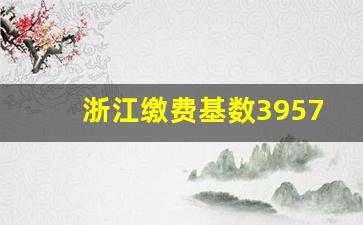 浙江缴费基数3957交满20年