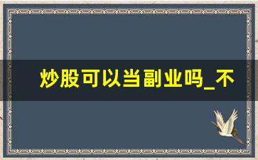 炒股可以当副业吗_不上班只炒股能生活吗