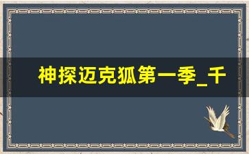 神探迈克狐第一季_千面怪盗真面目图片