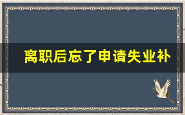 离职后忘了申请失业补助金_失业证明开不了怎么协商还款