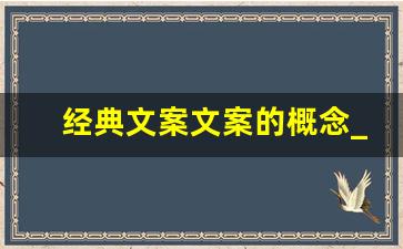 经典文案文案的概念_广告文案经典范例