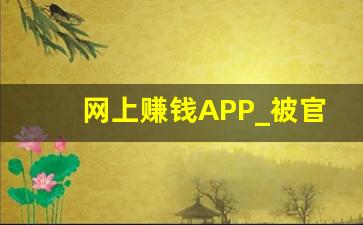 网上赚钱APP_被官方认可的赚钱软件