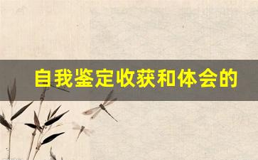 自我鉴定收获和体会的内容_大专毕业自我鉴定500字