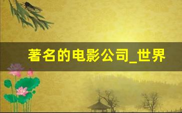 著名的电影公司_世界十大电影公司介绍